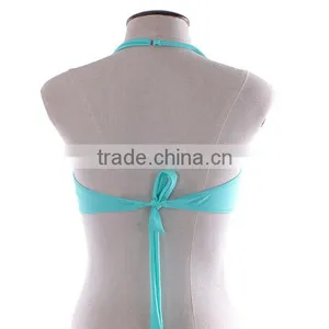 Hot Sale Summer Chevron Swim Ruffle Bandeau Top thumbnail-6