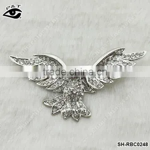 Eagle Shape Pins Crystal Rhinestone Brooch Pin for Dresses Invitations thumbnail-1