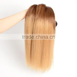 1B/4/27# Ombre Hair Weaves Straight Blonde Malaysian Human Hair Bundles Extension Wholesale thumbnail-4