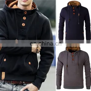 New Men Slim Pullover Hoodie Warm Winter Hooded Sweatshirt Coat Sweater Outwear thumbnail-1