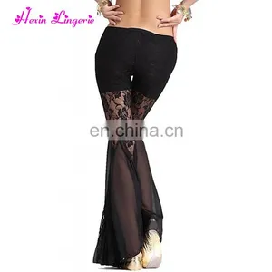 Wholesale Women Black Bell-bottoms Leggings Printed Sexy Yoga Pants thumbnail-4
