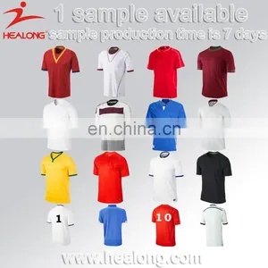 2017 Higth Quality Cheap Custom Sublimation Printing Football Shirts Soccer Jersey Customized Design Sublimation Soccer Uniform thumbnail-1