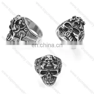2017 Elegant Luxury Expendables Stainless Steel Skull Rings Made in China thumbnail-1