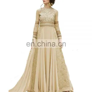 New Attractive Party Wear Heavy Embroidery Georgette Anarkali Suits 2017 thumbnail-1