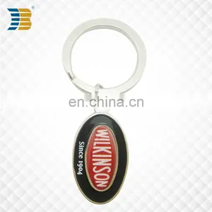Promotional Oval Shape Custom Painted Metal Keychain thumbnail-1