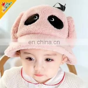 Autumn New Baby Hat Cover Cap Baby Cartoon Panda Plush Basin Hat thumbnail-5
