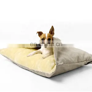 Dog Bed Pet Cushion Crate Mat,Washable Pet Bed for Medium Large Dogs With Blanket thumbnail-4