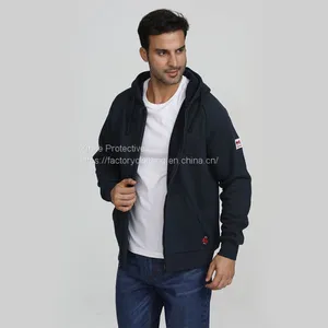 Black Cotton Fireproof Safety Jacket thumbnail-1
