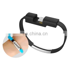 2020 New Design Data Cable Bracelets Wholesale Fast Charging Micro USB Data Cable Mobile Phone Charger Data Line Bracelet Cable thumbnail-1