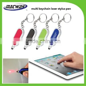 High Quality Mini Sparkle Stylus Keychain With Laser Light thumbnail-1