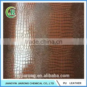 Crocodile Grain Artificial PU Leather Fabric for Bags thumbnail-6