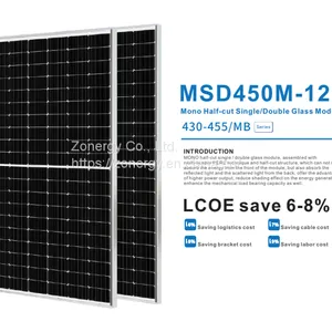 Zonergy 450w Perc Solar Panel Cells Energy Monocrystalline Mono Power Oem Price thumbnail-1