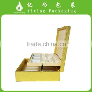 Fancy Design Gold Leather Wooden Box for Cosmetic thumbnail-2