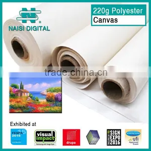 220g Semi Matt Waterproof Inkjet Printing Polyester Canvas thumbnail-1