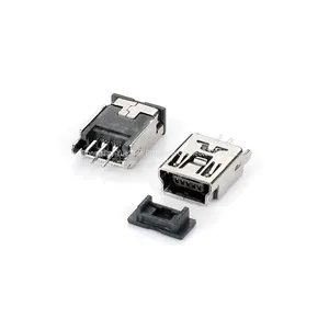 Cheap Mini USB 5PIN Female DIP Connector Assembly Customized in Black and 30U Gold thumbnail-3