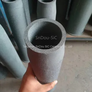 Silicon Carbide Ceramic SiC Burner Tubes as RSiC Burner Sleeve With1700C Recrystallized SiC thumbnail-3