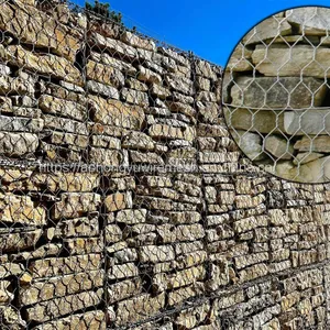Gabions Gabion Box Gabion Basket Gaviones Gavione Retainingwall Seawall Riverbank Rock PVC Coated Gabions 2.7/3.4/2.2 thumbnail-1