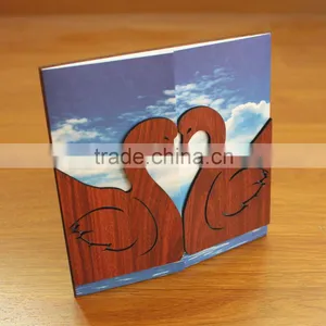 New Arrival Fancy Romantic Double Swan Wedding Invitation Cards Design thumbnail-2