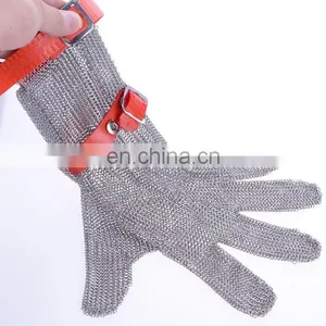 Cut Proof Protect Stainless Steel ANSI Anti Cut Resistant Metal Mesh Butcher Work Gloves thumbnail-5