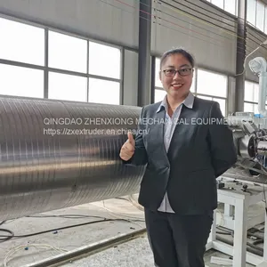 High Speed HDPE Plastics Double Wall Corrugated Pipe Extrusion Machine thumbnail-1