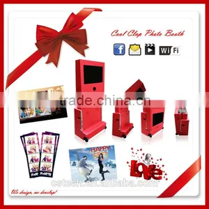 22" Dual Touch Screen Portable Folding Design Photo Booth With 3D Stunt Effect Photo thumbnail-4
