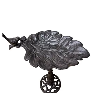 Cast Iron Standing Rustic Parakeet Bird Bath Antique Modern Garden Bird Baths thumbnail-2