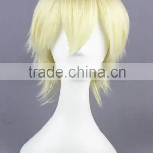 High Quality 35cm Short Straight Synthetic Anime Wig Cosplay Hair Wig Party Wig thumbnail-3