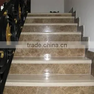 Interior Cheap Polished Light Grey Marble Stone Risers & Stairs thumbnail-2