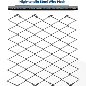 High-Strength 95% Zn/5% AI Structural Steel Wire Mesh G65/4 Diamond Rockfall Netting for Woven Chain Link Bending thumbnail-1