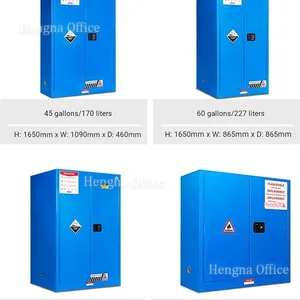 Industrial Grade 30 Gallon Yellow Safety Cabinet Featuring 50mm Secondary Containment Sump for Manufacturing Maintenance Rooms and Small Factories thumbnail-2
