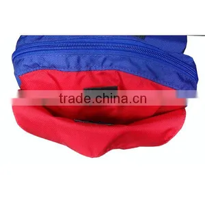 Nylon + 600D Polyester Casual Red & Blue Color Backpack thumbnail-5