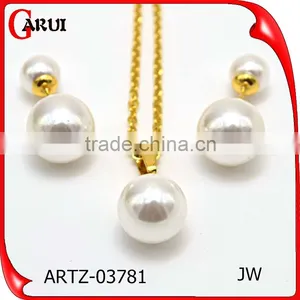 Bridal Jewelry Set 316l Stainless Steel Lady Pearl Jewelry Set thumbnail-1