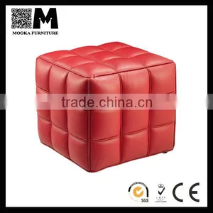 Bedroom Leather Furniture Comfortable Leather Ottoman With Solid Wood Frame thumbnail-1