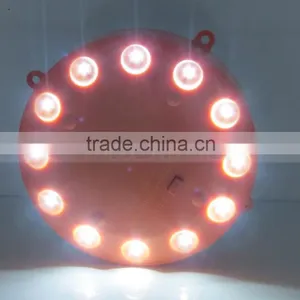 12 LED Orange Round Solar Light Power Bank Phone Charger Camping Hook Lamp thumbnail-3