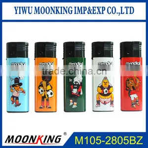 Wrap Picture Disposable Plastic Cigarette Lighter Electric Piezo Windproof Lighter thumbnail-1