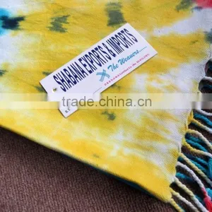 Tie-Dye Fouta Hand Woven Peshtemal Turkish Towel thumbnail-2
