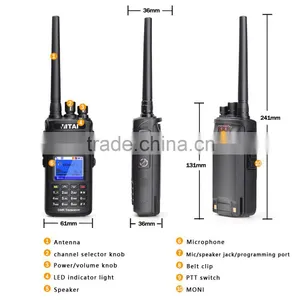 VITAI VDG-585 VHF/UHF 5W 1000CH GPS Function IP67 Waterproof Mototrbo Tier I&II DMR Digital Portable Transceiver thumbnail-5