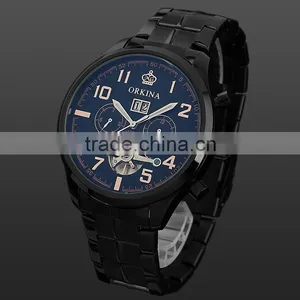 Black Tourbillon Mechanical Watch WM372 Teenage Fahion Watches thumbnail-2