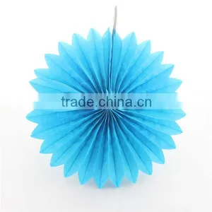 Food Grade Tissue Round Paper Fan for Party Decoration thumbnail-3