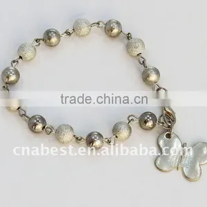 Silver Chain Bracelet With Stone thumbnail-1