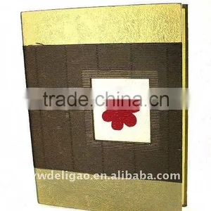 Art Paper Corrugated Paper Decorated Wrapping Ring Binder Desktop File Folder for Office Stationery Cardboard A4 or FC Size thumbnail-1