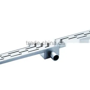 Audemar E Series Straight Edge Small Sloped Channel Base Stainless Steel Side Drain With Horizontal Outlet thumbnail-1