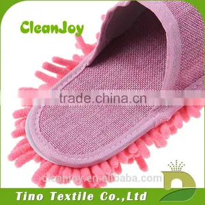 Lint Free Reusable Floor Cleaning Shoes Pink Ultra Soft Mop Slippers thumbnail-4