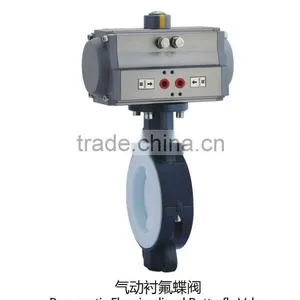 Stainless Steel, Wcb, Wafer, Flange Pneumatic Butterfly Valve thumbnail-1