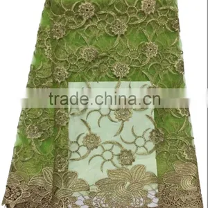 Fancy Polyester Chemical Lace Embroidery Fabric for Party or Evening Dress thumbnail-1