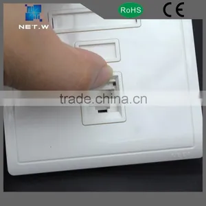 RJ45 Faceplate Wall Face Plate 86x86mm thumbnail-1