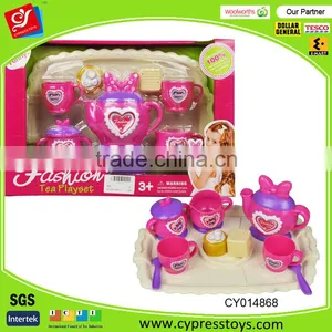 Pink Tea Play Set With Snack for Girl thumbnail-1