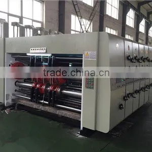 High Speed Flexo 4colors Printing and Slotting and Rotary Die-cutting Machine thumbnail-1