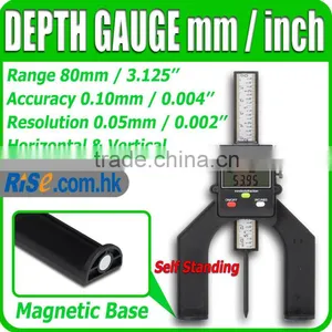 Digital Tread Depth Gauge LCD Magnetic Self Standing Aperture 80mm Hand Routers thumbnail-1