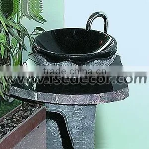 Shanxi Black Unique Pedestal Sink thumbnail-1